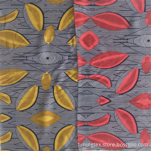 Rayon Leaves Print Fabric